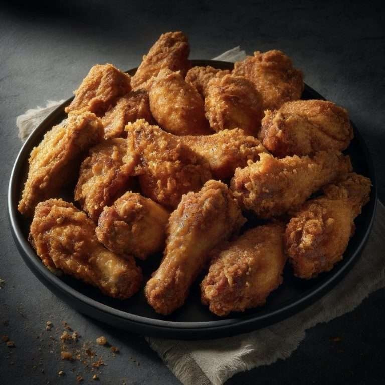 Golden fried chicken wings on a dark plate, perfect for a savory appetizer or meal. Best Chicken Recipes