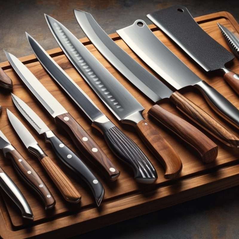 Various types and styles of knives Knives for the chef’s kitchen