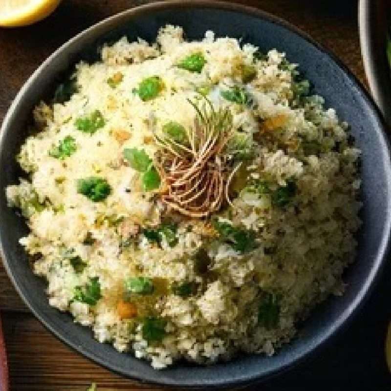 Rice pilaf with lemon zest 